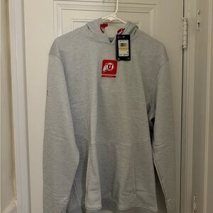 Utah Utes Under Armour Gray Hoodie with Red Accents